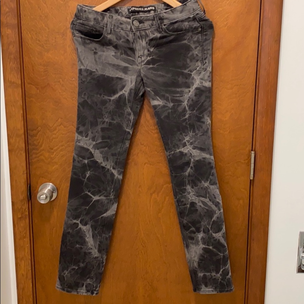 Express  skinny  tie dye jeans size 6